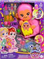 Polly Pocket Momma monkey and baby