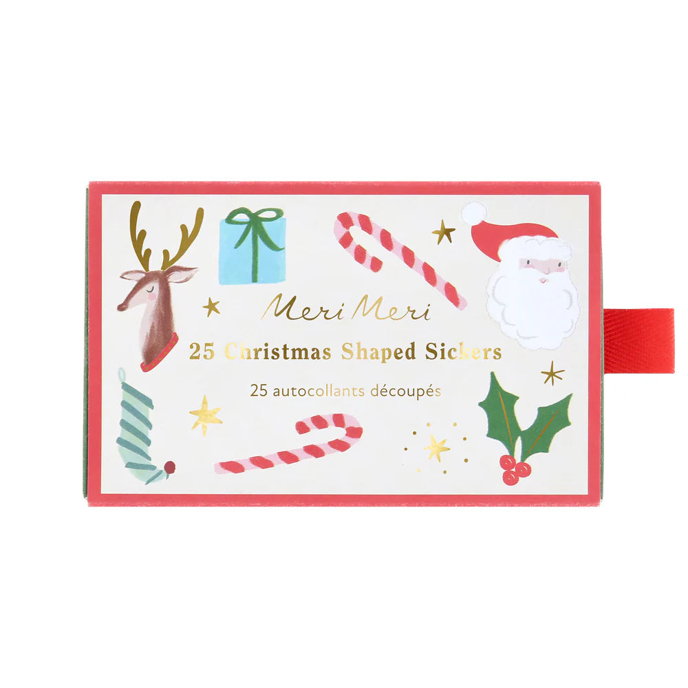 Æske med juleklistermærker