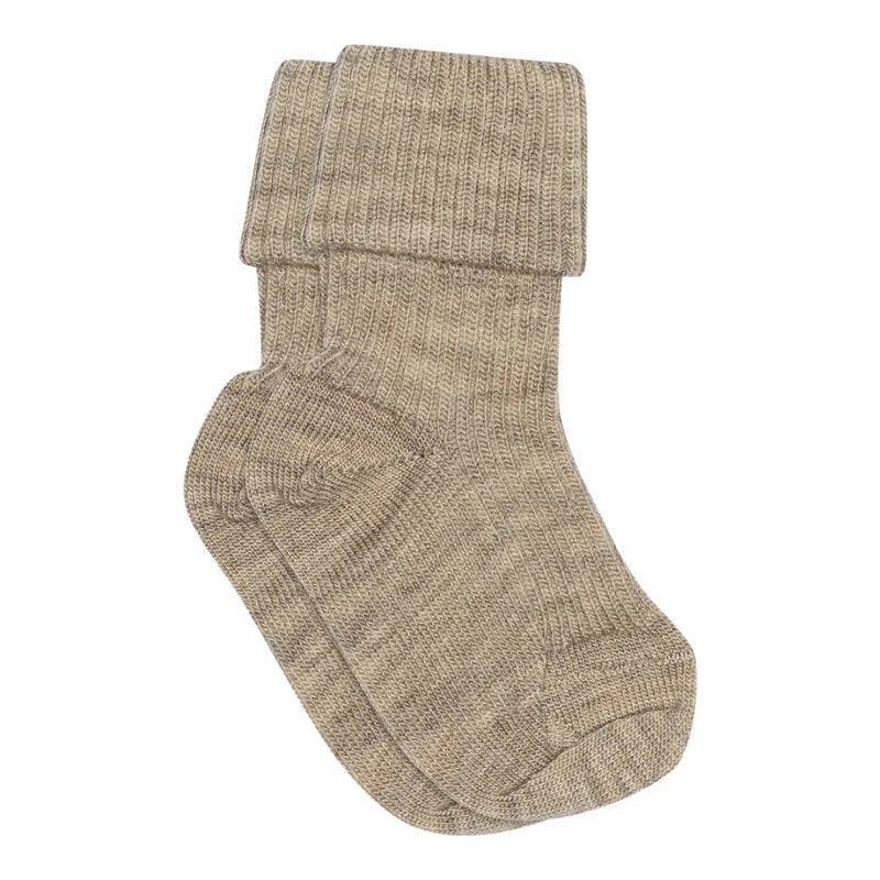 MP Denmark Babystrømper i Uld - Light Beige Melange
