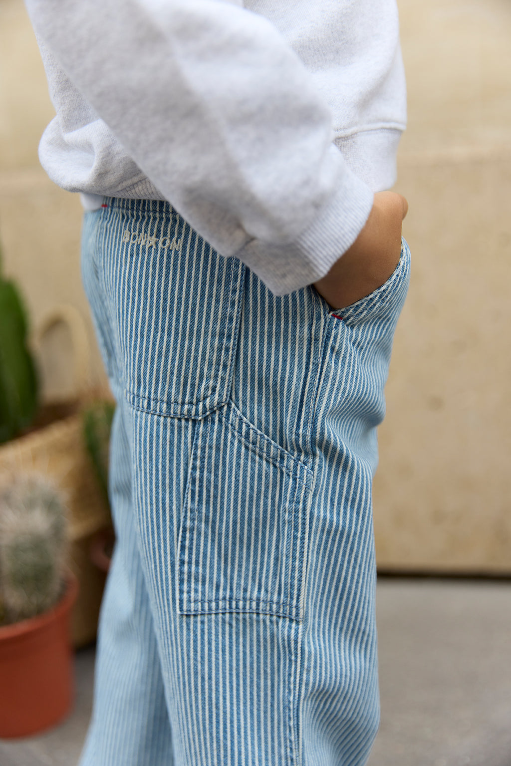 Letto stribet denimbukser - Rayures Oshkosh