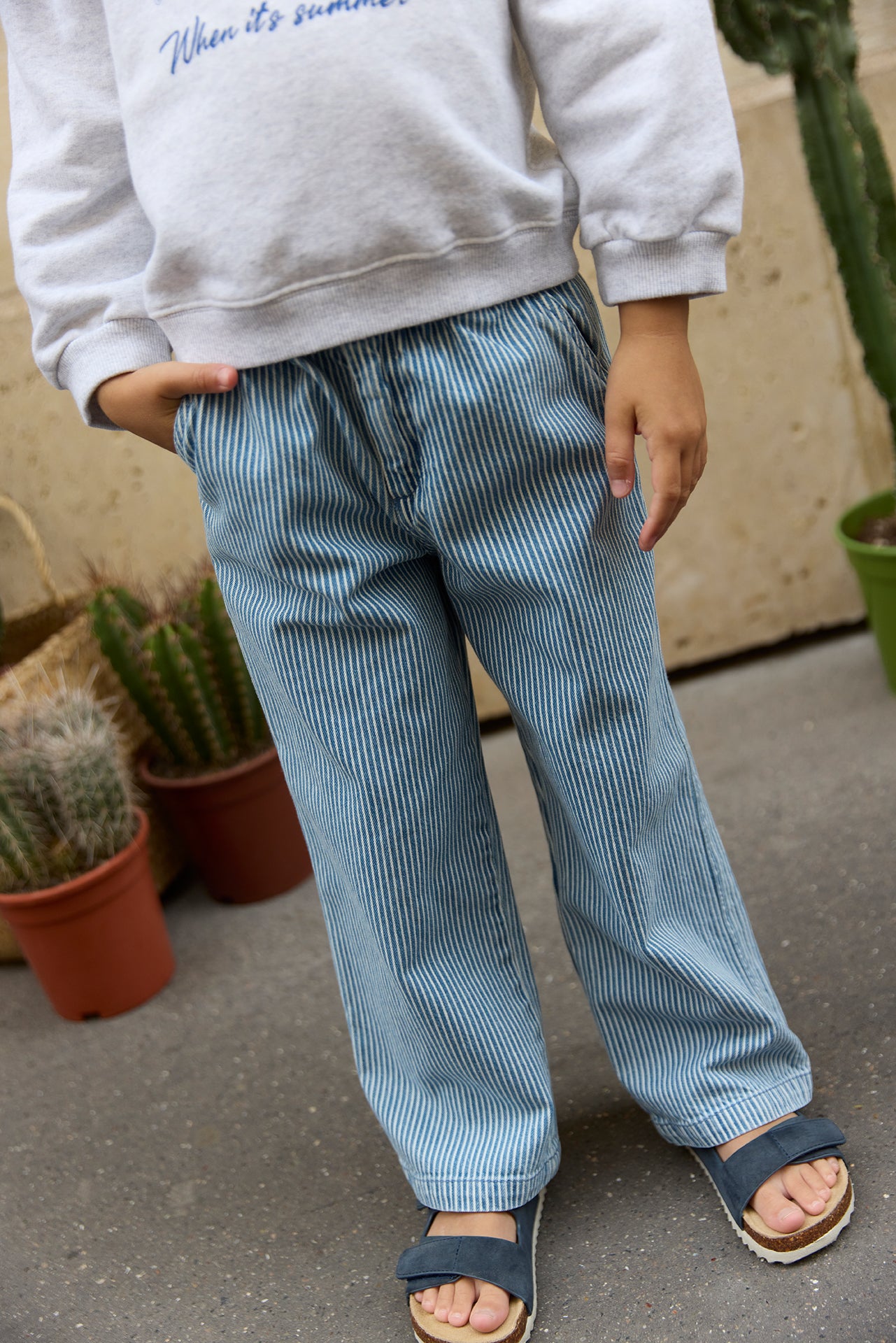 Letto stribet denimbukser - Rayures Oshkosh