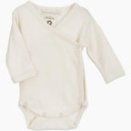 Serendipity newborn pointelle wrap body - Offwhite