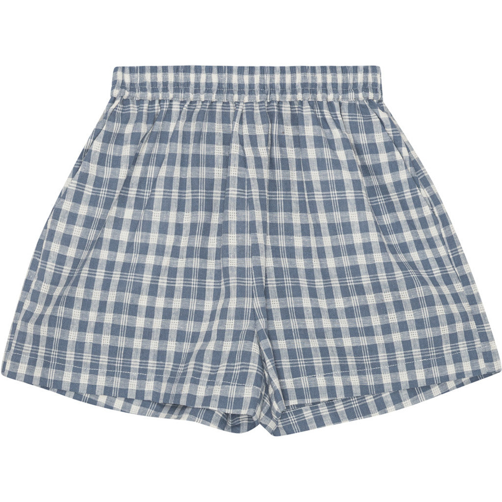 Theo Check Shorts - Blå/Hvidternet